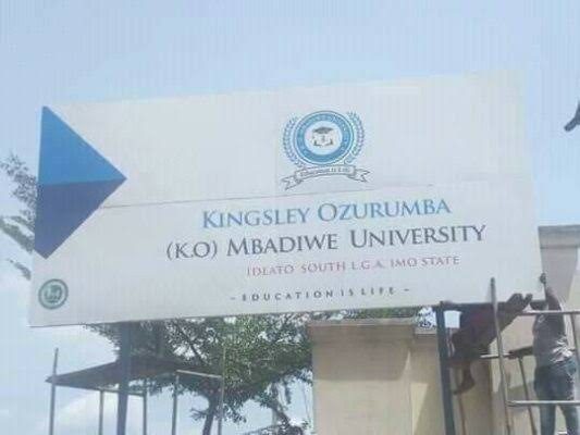 Kingsley Ozumba Mbadiwe University School Fees [UPDATED]